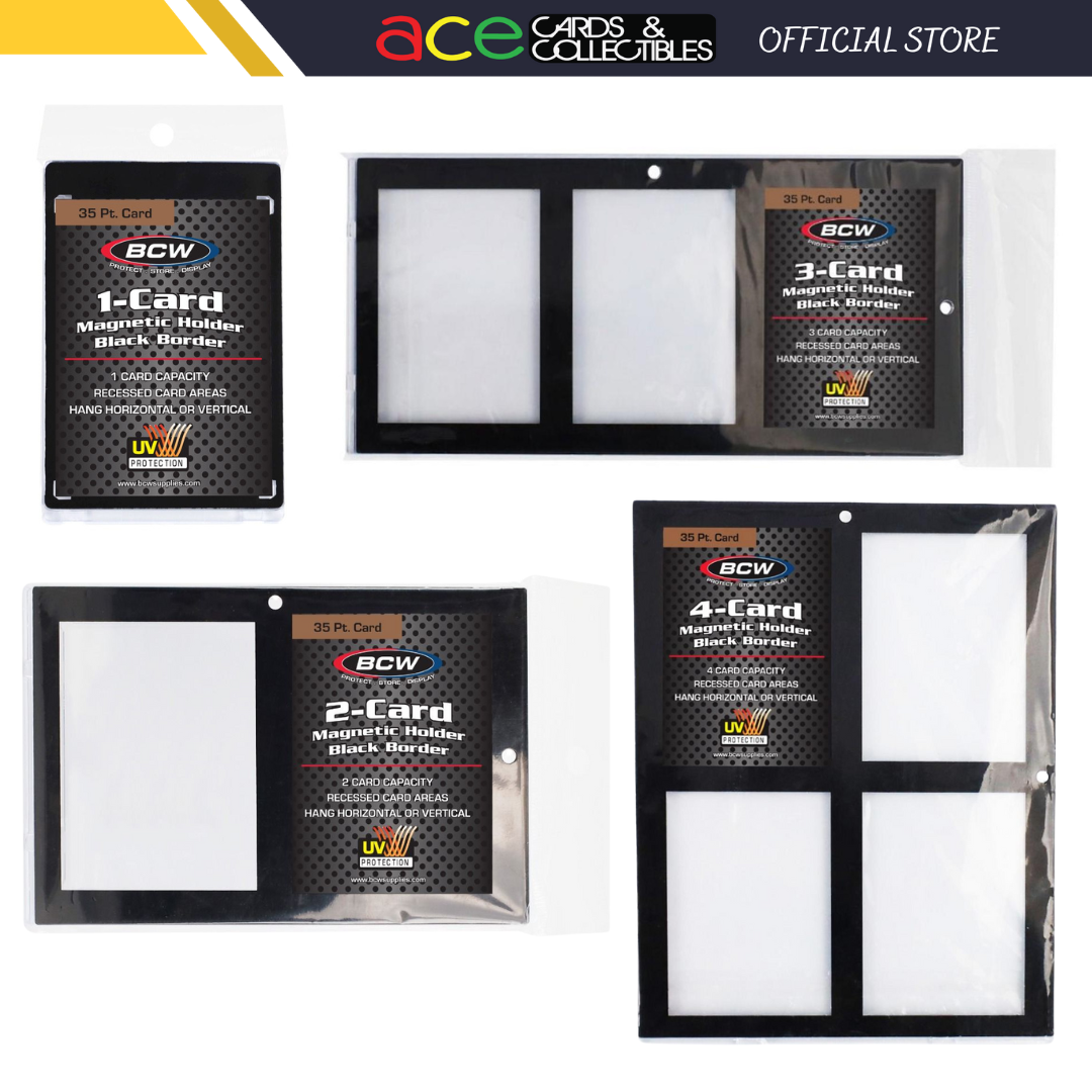 BCW (1/2/3/4 Cards) Magnetic With Black Border (Loose Pcs)-1 Card Magnetic-BCW Supplies-Ace Cards &amp; Collectibles