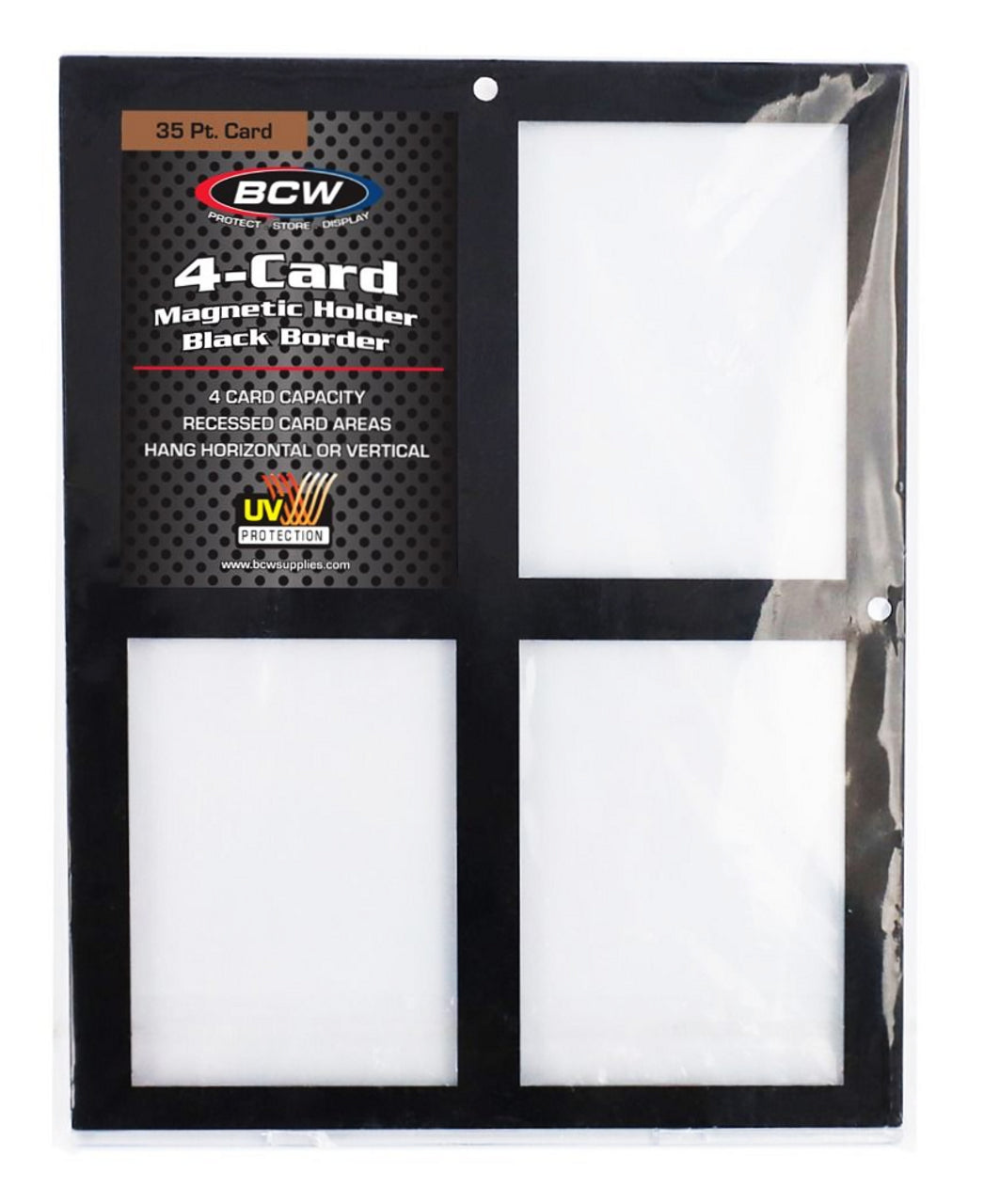 BCW (1/2/3/4 Cards) Magnetic With Black Border (Loose Pcs)-4 Card Magnetic-BCW Supplies-Ace Cards &amp; Collectibles