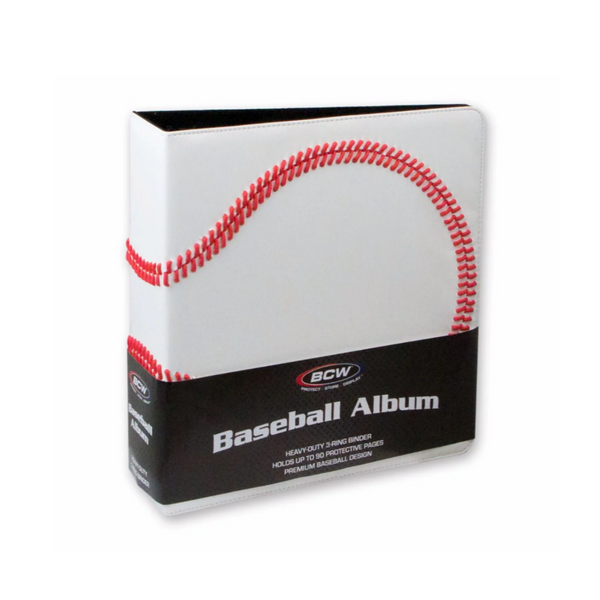 BCW 3 in. Album - Baseball Collectors Album - Premium White-BCW Supplies-Ace Cards & Collectibles