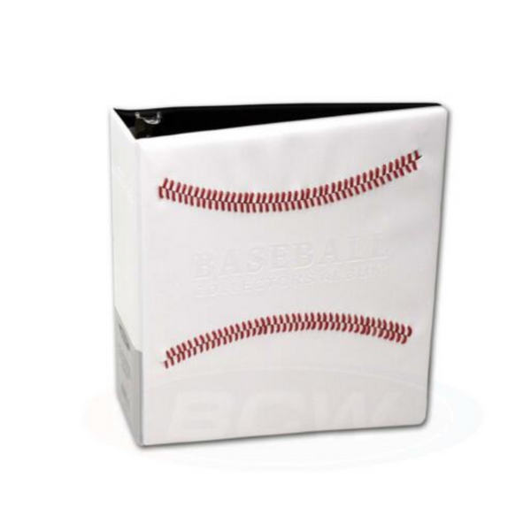 BCW 3 in. Album - Baseball Collectors Album - White-BCW Supplies-Ace Cards & Collectibles
