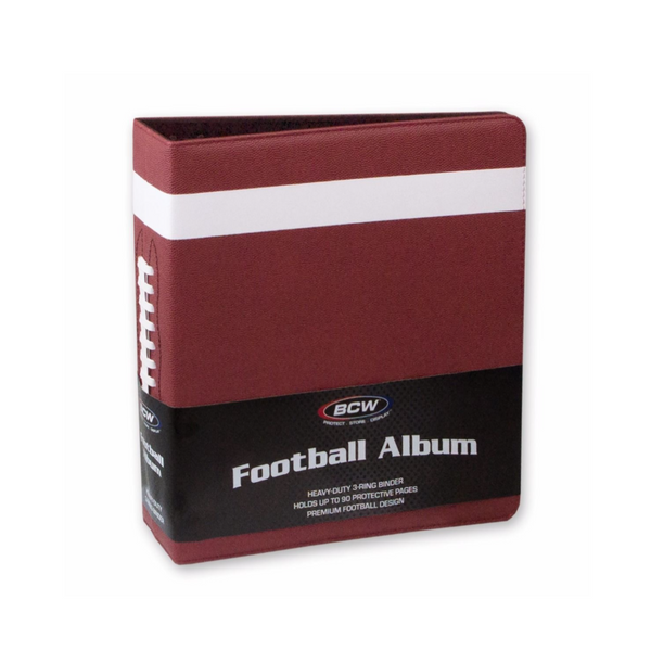 BCW 3 in. Album - Football Collectors Album - Premium Brown-BCW Supplies-Ace Cards & Collectibles