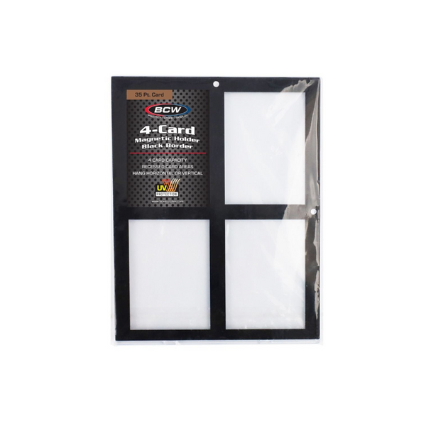 BCW 4-Card Magnetic With Black Border-Loose Pcs-BCW Supplies-Ace Cards & Collectibles