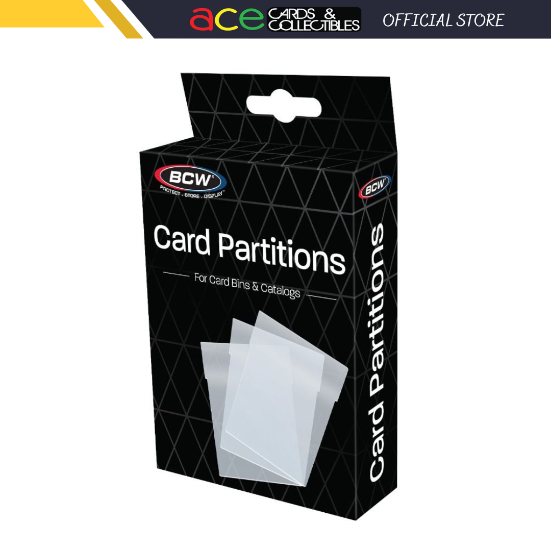 BCW Collectible Card Bin Partitions "Clear"-BCW Supplies-Ace Cards & Collectibles