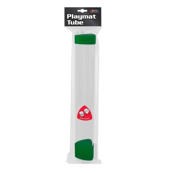 BCW Playmat Tube with Dice Cap-Green-BCW Supplies-Ace Cards &amp; Collectibles