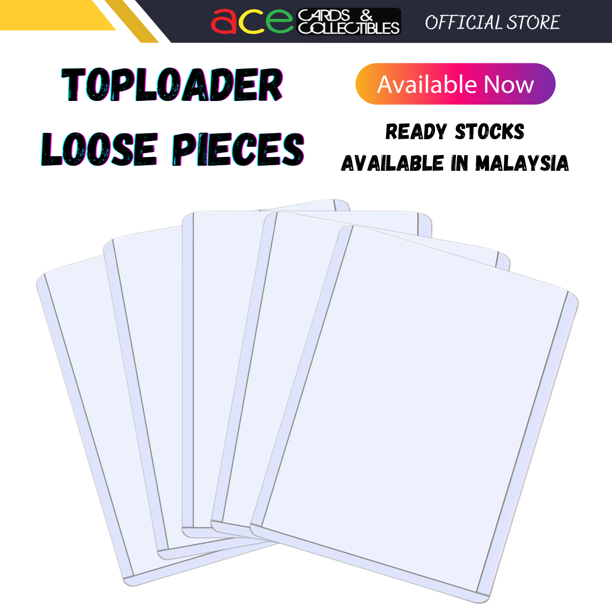 BCW/PYP Toploader Card Holder Standard 3" x 4" Loose Piece-1 Piece - Clear BCW-BCW Supplies-Ace Cards & Collectibles