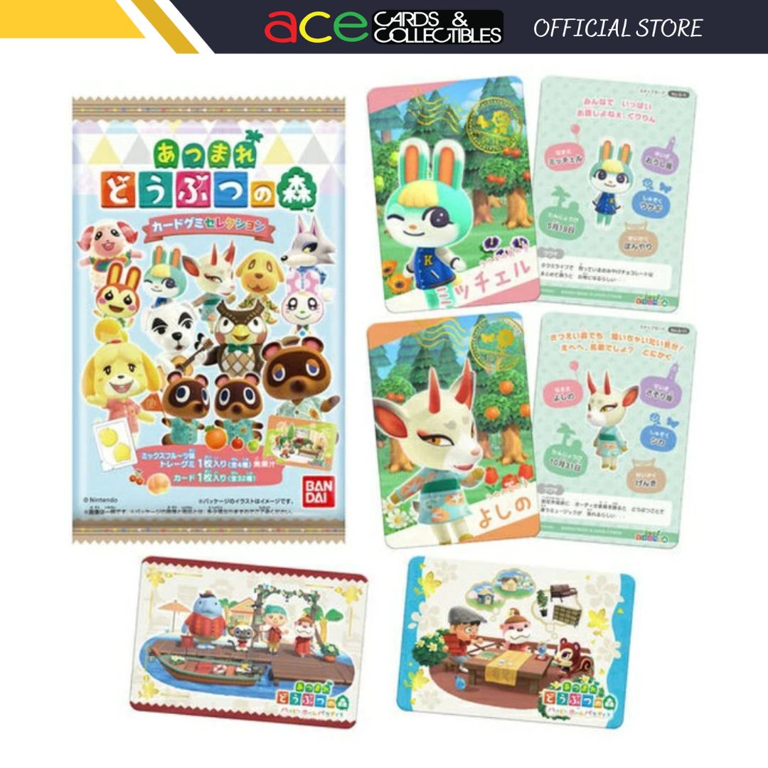 Animal Crossing: New Horizons Card Gummi Selection-Single Pack (Random)-Bandai-Ace Cards &amp; Collectibles