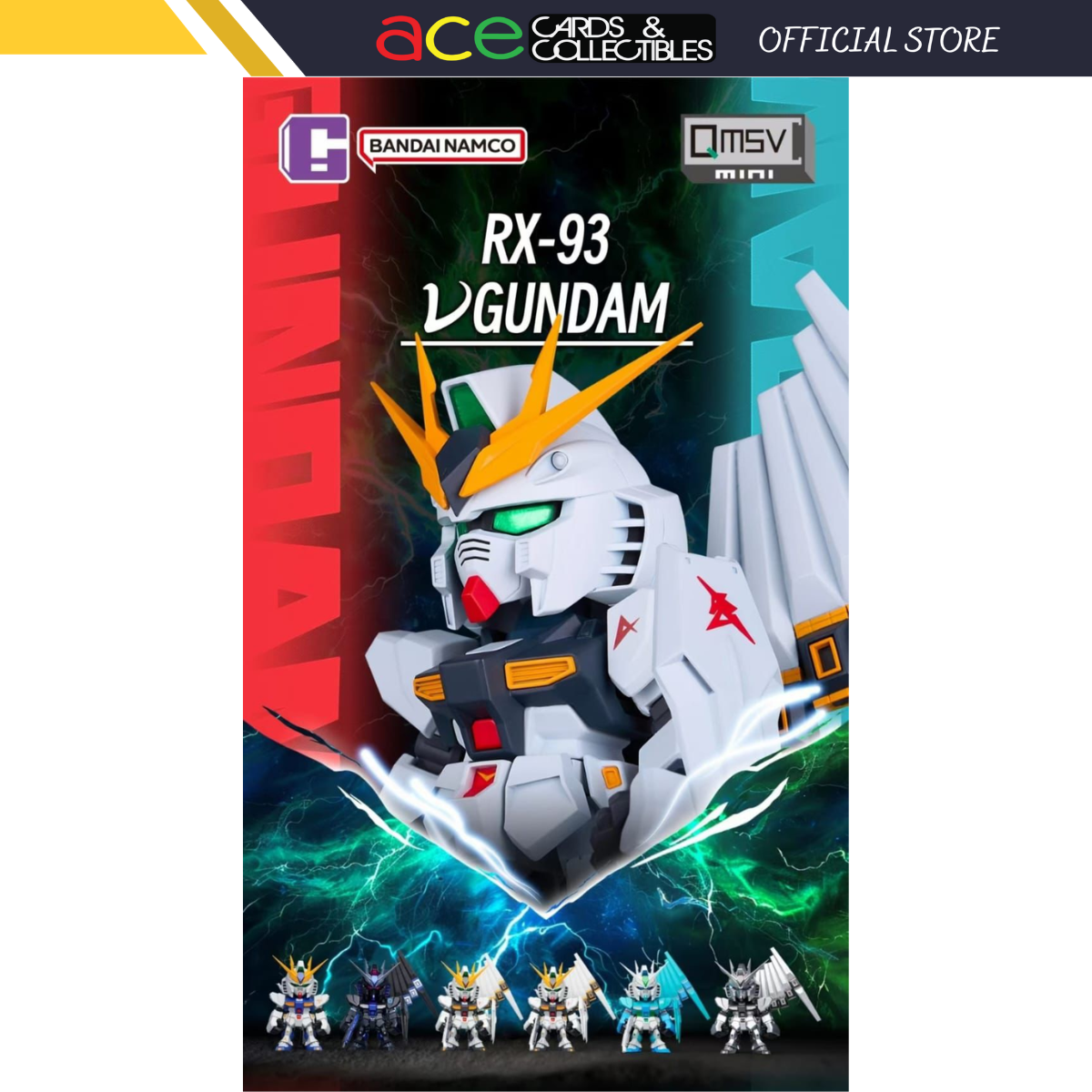 Bandai QMSV Mini RX-93 νGUNDAM Series Blind Box-Whole Box (8pcs)-Bandai-Ace Cards &amp; Collectibles