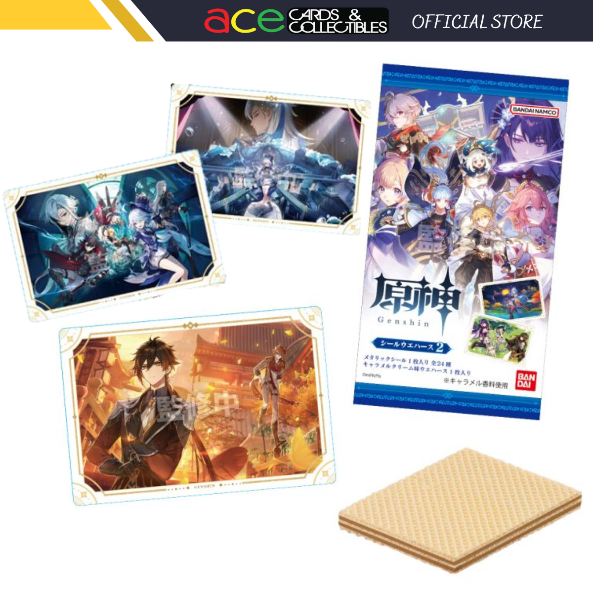 Bandai x Genshin Impact Wafer Vol.2-Single Pack (Random)-Bandai-Ace Cards & Collectibles