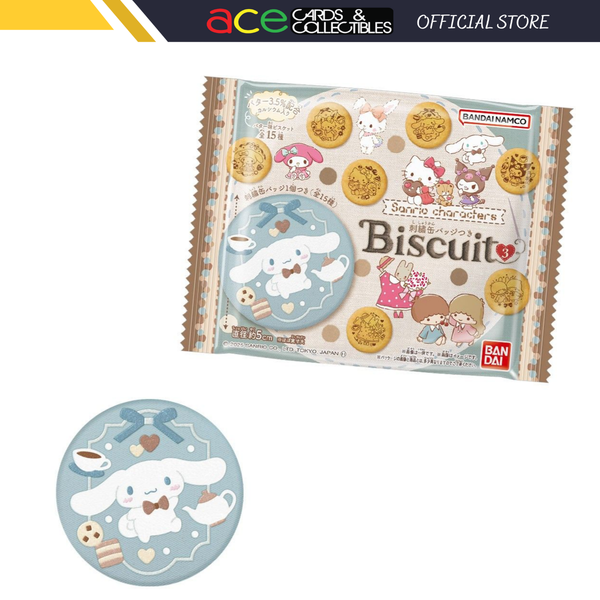 Bandai x Sanrio Character Biscuits With Embroidery Can Badge 3-Single Pack (Random)-Bandai-Ace Cards & Collectibles
