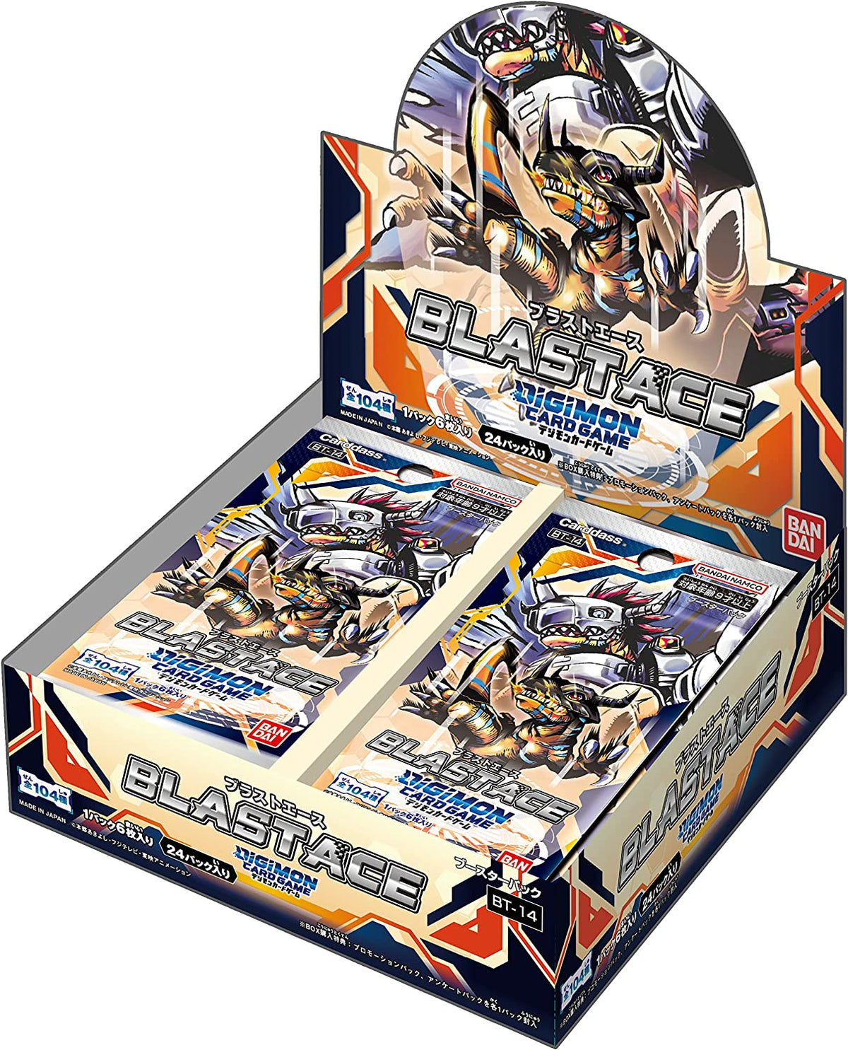 Digimon Card Game &quot;Blast Ace&quot; Ver.14 Booster [BT-14] (Japanese)-Booster Box (24packs)-Bandai-Ace Cards &amp; Collectibles