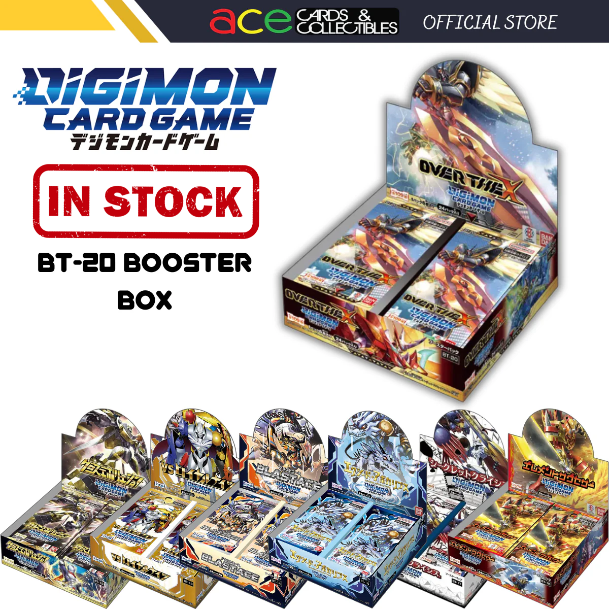 Digimon Card Game Booster Box- BT09 / BT10 / BT11 / BT12/ BT13/ BT14 / BT15 / BT16 / BT17 / BT18 / BT19 / BT20 (Japanese)-Booster Box BT-01-Bandai-Ace Cards & Collectibles