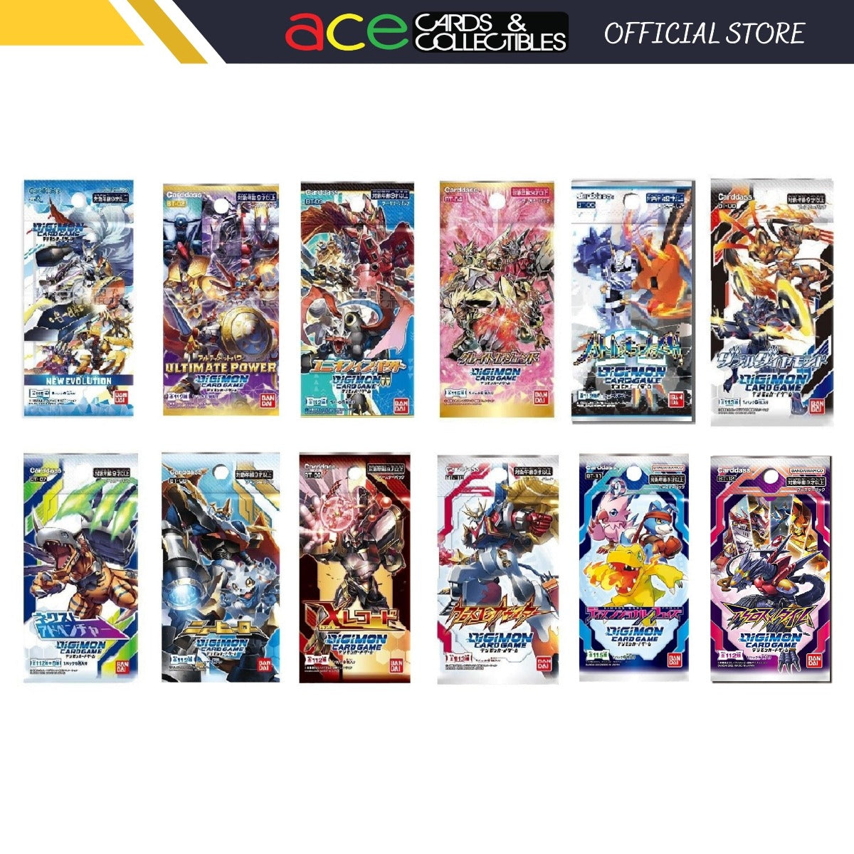 Digimon Card Game Booster Pack- BT01 / BT02 / BT03 / BT04 / BT05 / BT06 / BT07 / BT08 / BT09 / BT10/ BT11/ BT12/ BT13/ BT14/BT15/BT16/BT17 (Japanese)-Booster Pack BT-01-Bandai-Ace Cards &amp; Collectibles