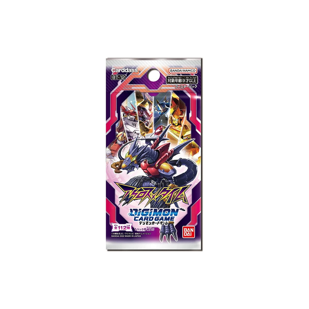 Digimon Card Game Booster Pack- BT01 / BT02 / BT03 / BT04 / BT05 / BT06 / BT07 / BT08 / BT09 / BT10/ BT11/ BT12/ BT13/ BT14/BT15/BT16/BT17 (Japanese)-Booster Pack BT-12-Bandai-Ace Cards &amp; Collectibles