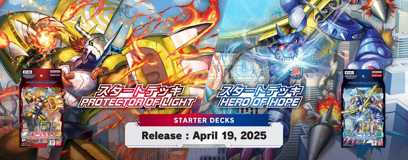 Digimon Card Game Starter Deck [ST-20 Protector of Light / ST-21 Hero of Hope] (Japanese)-ST-20-Bandai-Ace Cards & Collectibles