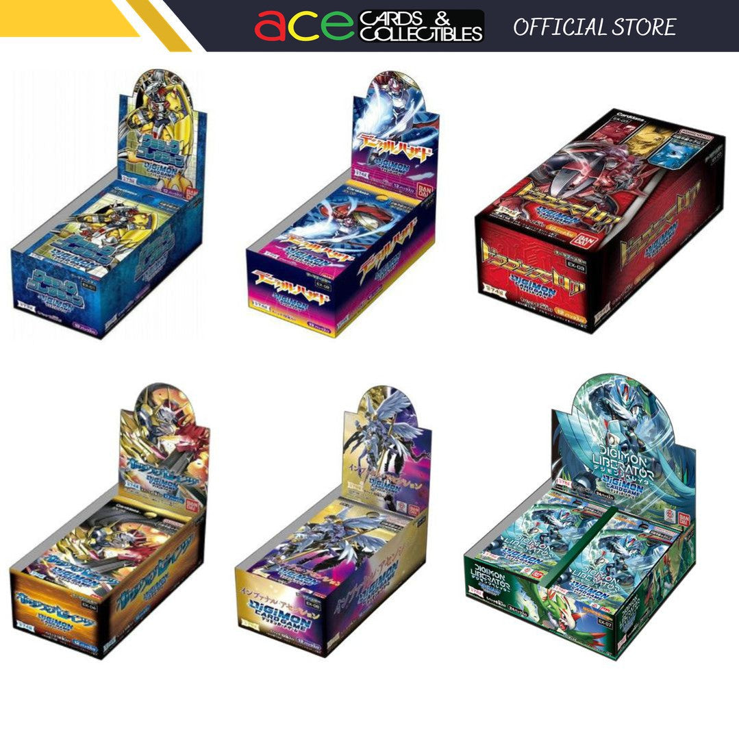 Digimon Card Game Theme Booster Box- EX01 / EX02 / EX03 / EX04/ EX06/ EX07 (Japanese)-Booster Box EX-01-Bandai-Ace Cards &amp; Collectibles