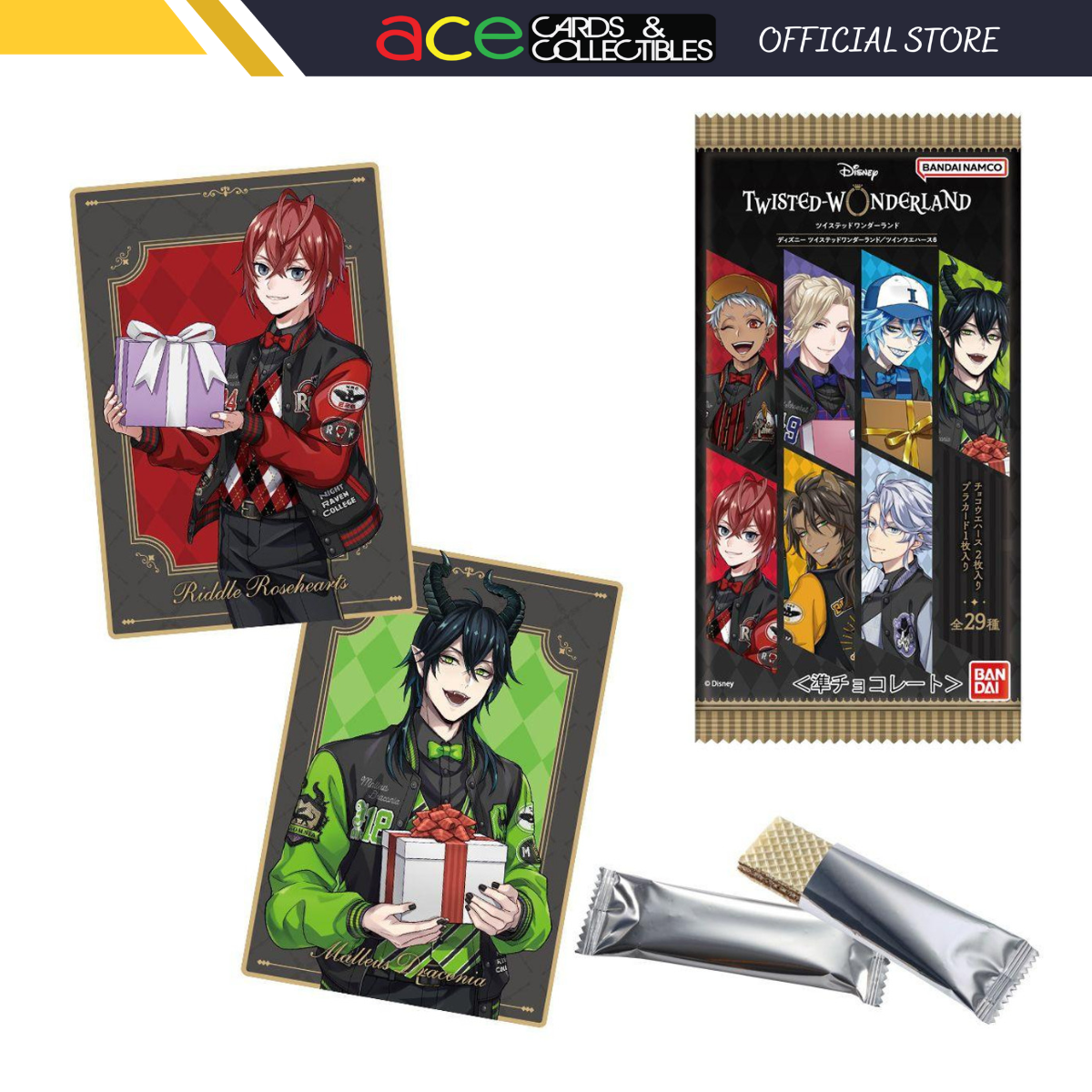 Disney Twisted Wonderland Twin Wafer 6-Single Pack (Random)-Bandai-Ace Cards & Collectibles