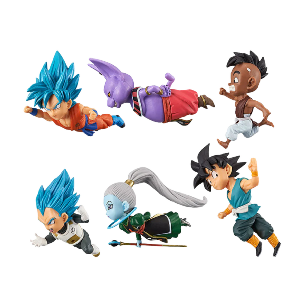 Dragon Ball Super World Collectable Figure -The Historical Characters- Vol. 2-Complete Set of 6-Bandai-Ace Cards & Collectibles