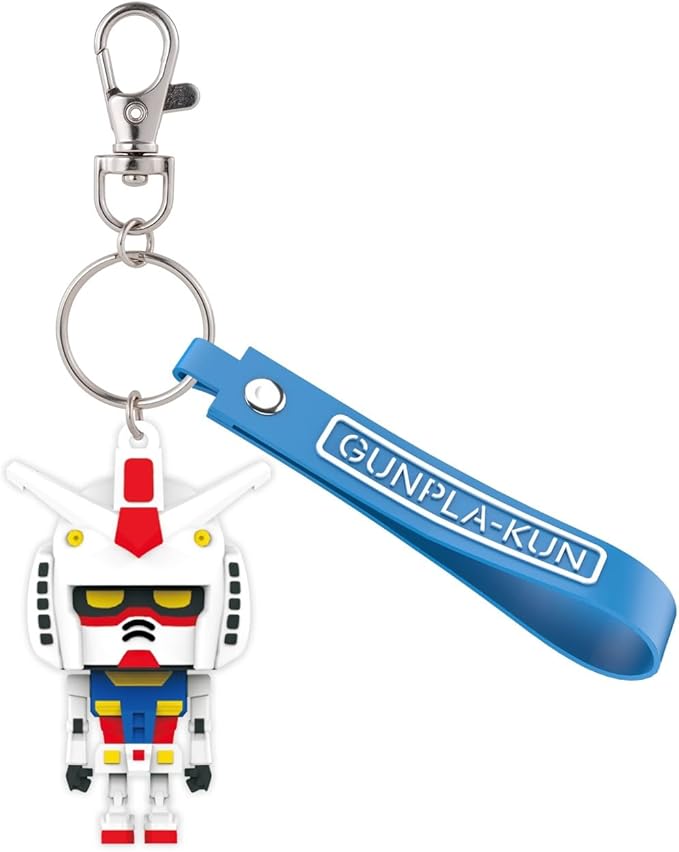 Gundam 3D Rubber Mascot Keychain-Gunpla-Kun-Bandai-Ace Cards & Collectibles