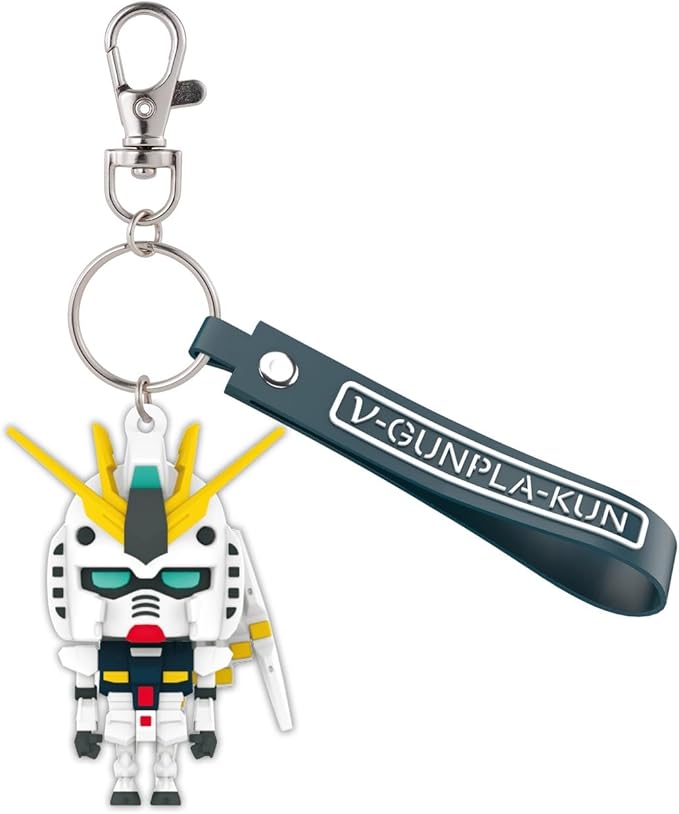 Gundam 3D Rubber Mascot Keychain-Gunpla-Kun-Bandai-Ace Cards & Collectibles