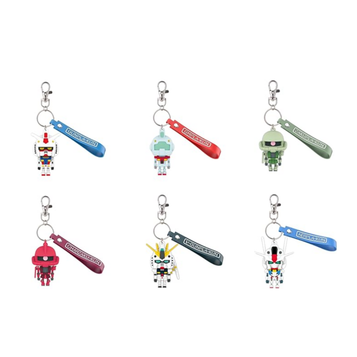 Gundam 3D Rubber Mascot Keychain-Gunpla-Kun-Bandai-Ace Cards & Collectibles