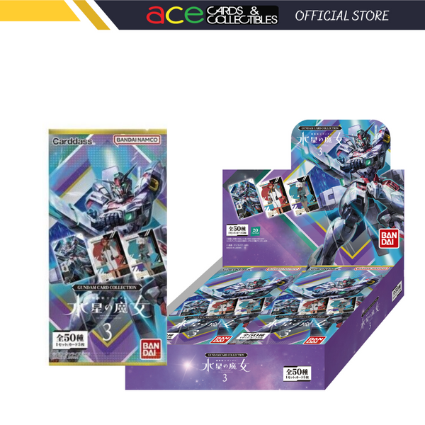 Gundam Card Collection "The Witch From Mercury Vol.3"-Single Pack (Random)-Bandai-Ace Cards & Collectibles