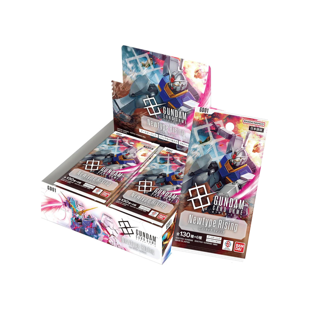 Gundam Card Game Booster GD-01 "Newtype Rising" (Japanese Ver.)-Single Pack (Random)-Bandai-Ace Cards & Collectibles