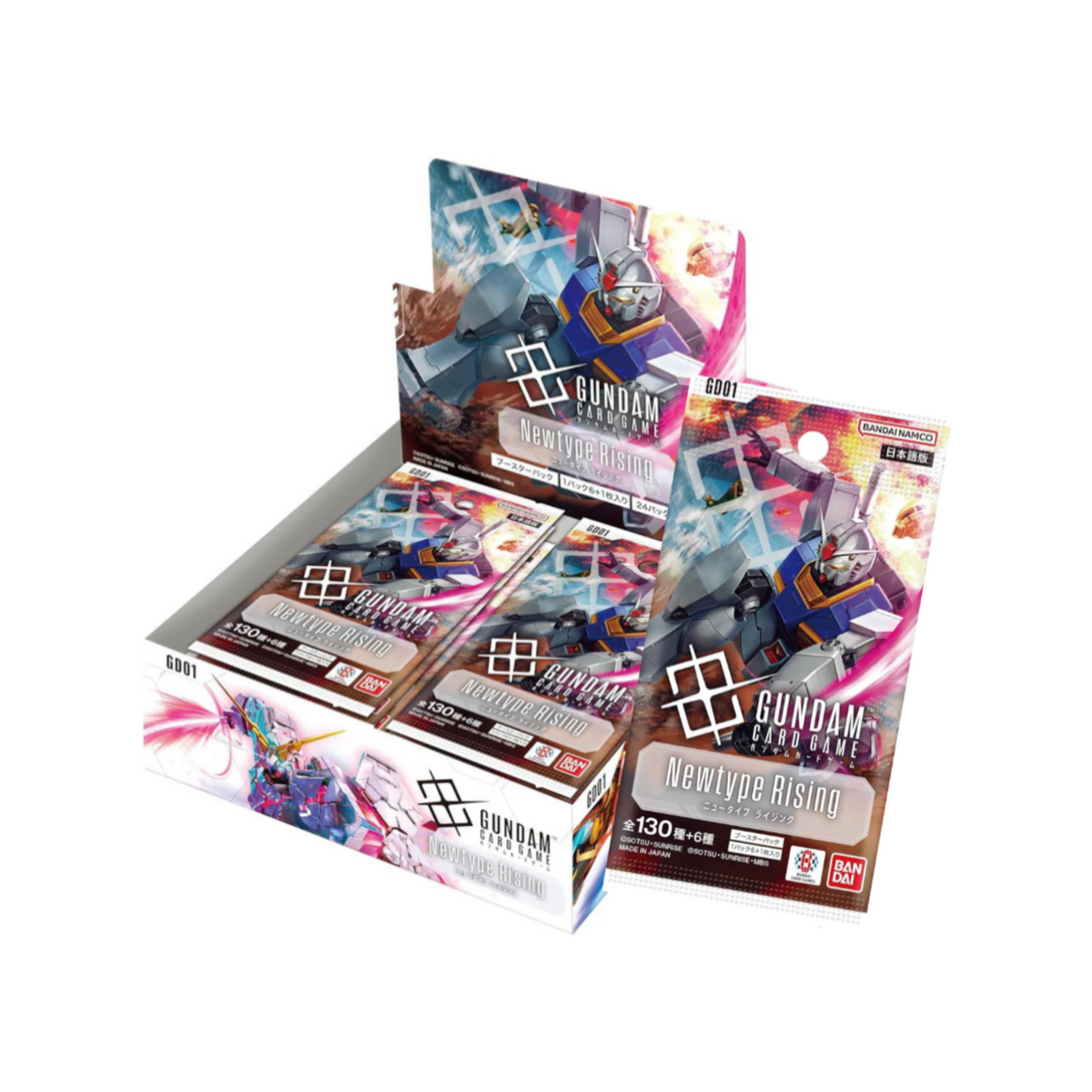 Gundam Card Game Booster GD-01 "Newtype Rising" (Japanese Ver.)-Single Pack (Random)-Bandai-Ace Cards & Collectibles