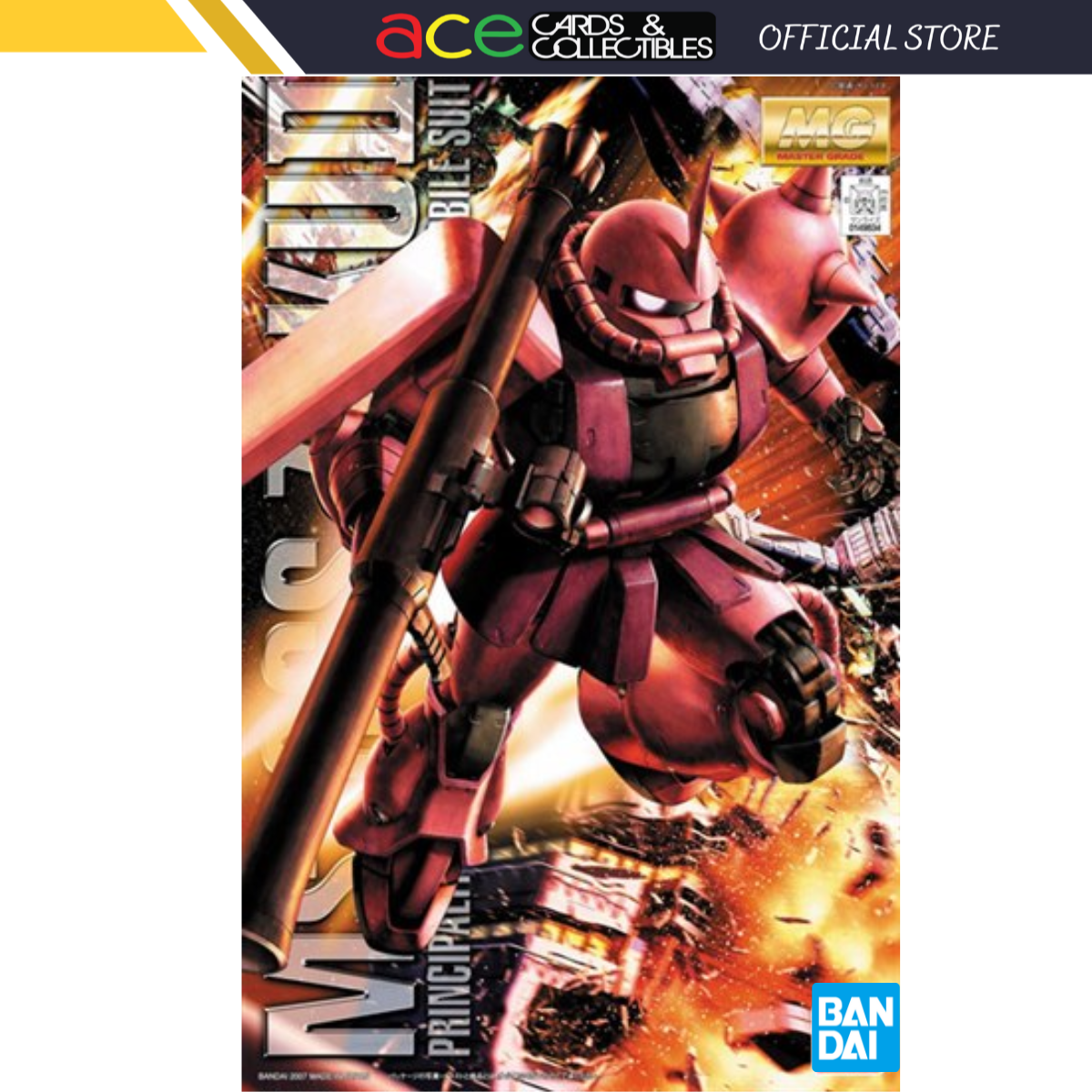 Gundam MG 1/100 MS-06S Char&#39;s Zaku II - Ver.2.0-Bandai-Ace Cards &amp; Collectibles
