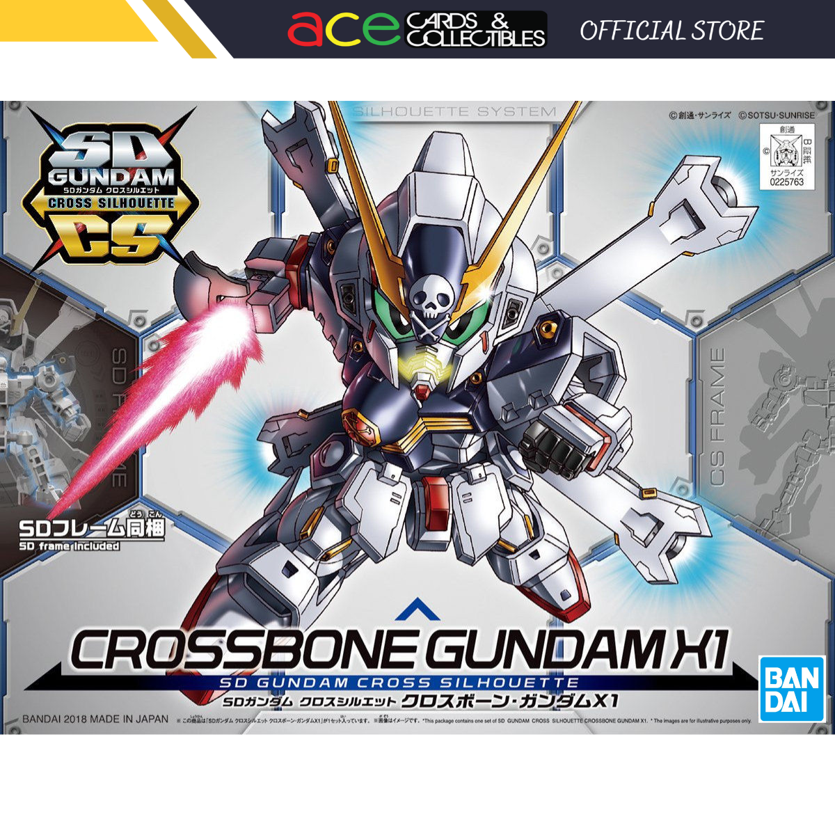 Gundam SD Gundam Cross Silhouette &quot;Crossbone Gundam X1&quot;-Bandai-Ace Cards &amp; Collectibles