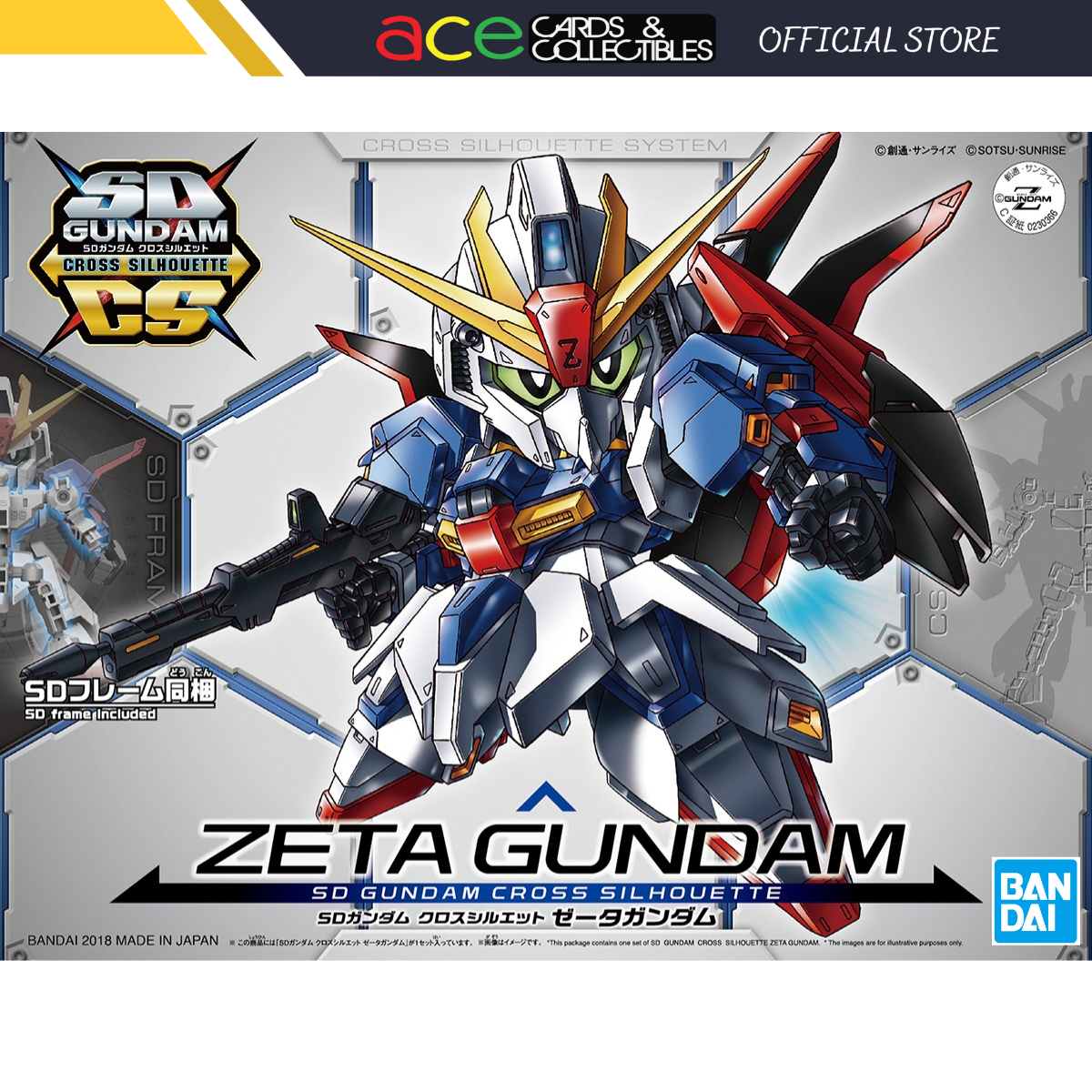 Gundam SD Gundam Cross Silhouette &quot;Zeta Gundam&quot;-Bandai-Ace Cards &amp; Collectibles