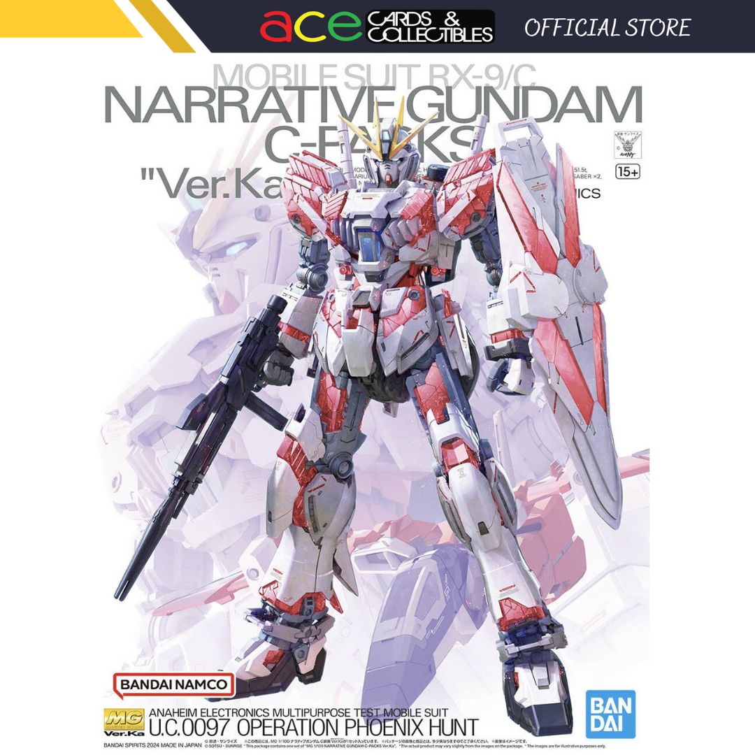 Gunpla 1/100 MG Narrative Gundam C-Packs Ver Ka-Bandai-Ace Cards &amp; Collectibles