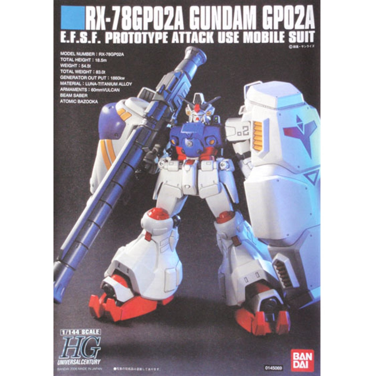 Gunpla 1/144 HG Gundam GP-02A-Bandai-Ace Cards & Collectibles