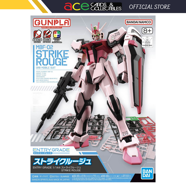 Gunpla Entry Grade 1/144 Strike Rouge Gundam-Bandai-Ace Cards & Collectibles