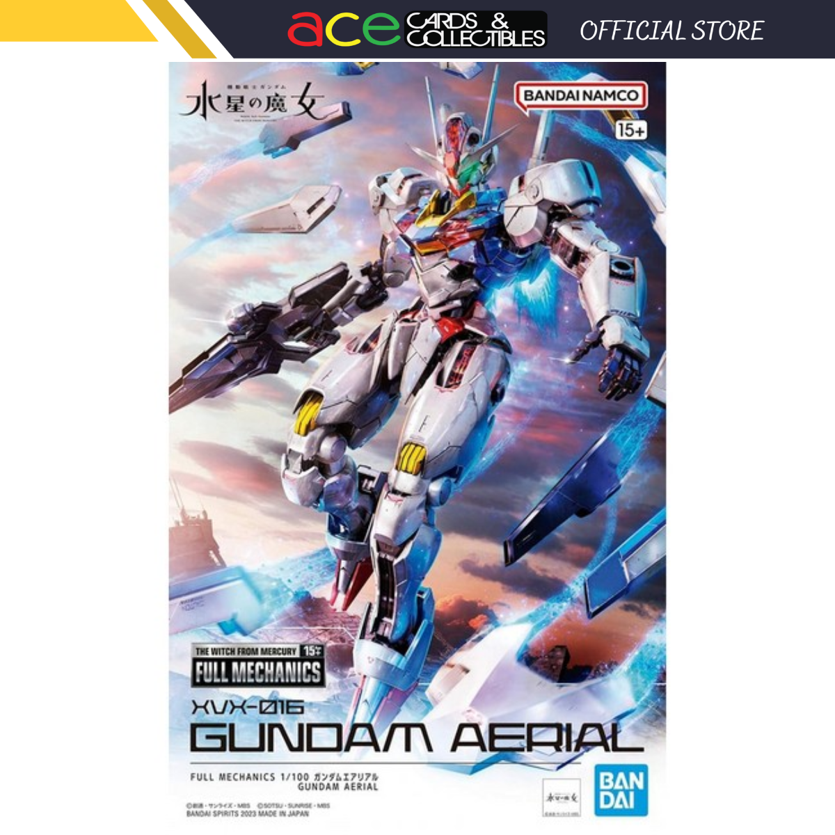 Gunpla Full Mechanics 1/100 Gundam Aerial-Bandai-Ace Cards & Collectibles