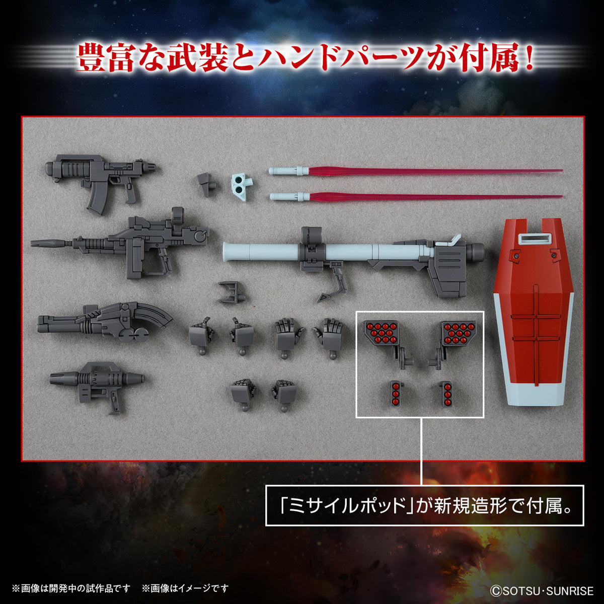 Gunpla HG 1/144 GM (Shoulder Cannon/Missile Pod)-Bandai-Ace Cards &amp; Collectibles