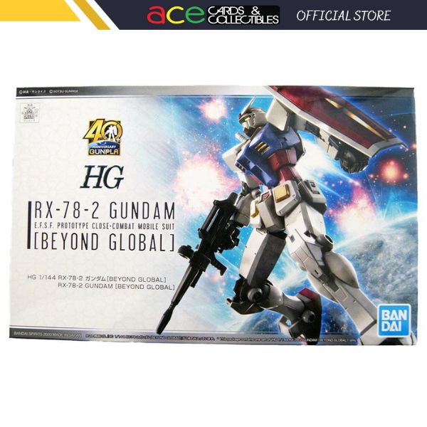 Gunpla HG 1/144 RX-78-02 Gundam -Beyond Global-Bandai-Ace Cards &amp; Collectibles
