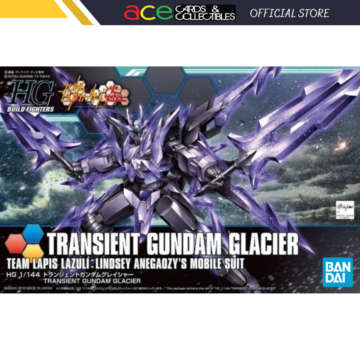 Gunpla HGBF 1/144 Transient Gundam Glacier-Bandai-Ace Cards &amp; Collectibles