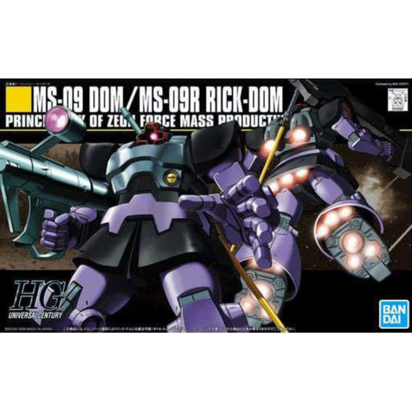 Gunpla HGUC 1/144 Dom/Rick-Dom-Bandai-Ace Cards & Collectibles
