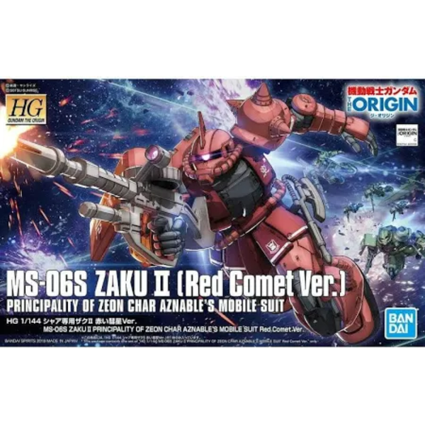 Gunpla HGUC 1/144 MS-06S Zaku II (Red Comet Ver)-Bandai-Ace Cards & Collectibles