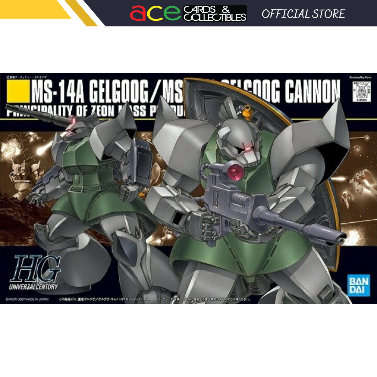 Gunpla HGUC 1/144 MS-14A Gelgoog / MS-14C Gelgoog Cannon-Bandai-Ace Cards & Collectibles