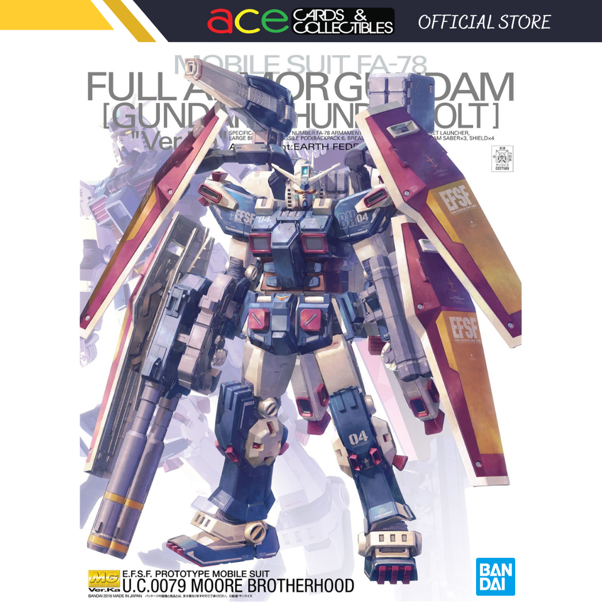 Gunpla MG 1/100 Full Armor Gundam Ver. Ka (Gundam Thunderbolt Ver.)-Bandai-Ace Cards & Collectibles