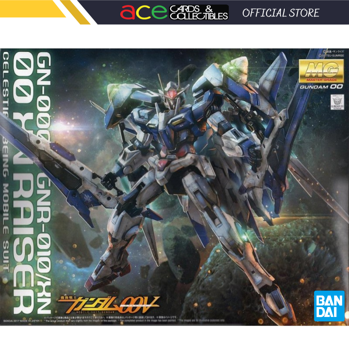 Gunpla MG 1/100 OO XN Raiser Gundam-Bandai-Ace Cards &amp; Collectibles