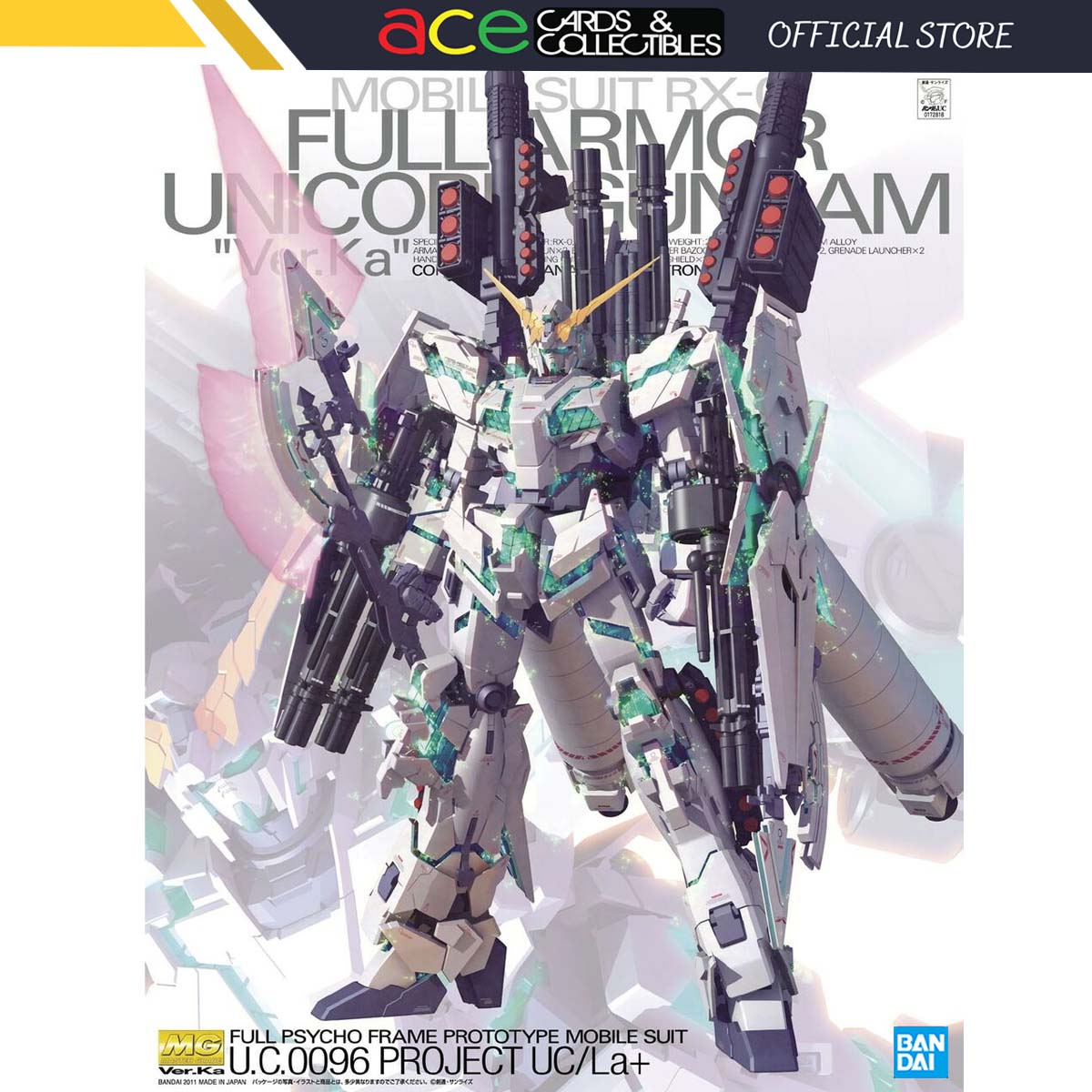 Gunpla MG 1/100 RX-0 Full Armor Unicorn Gundam Ver. Ka (Reissue)-Bandai-Ace Cards &amp; Collectibles