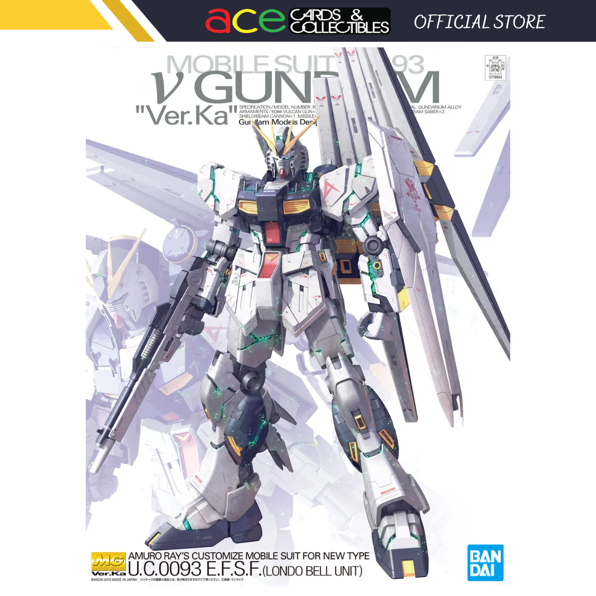 Gunpla MG 1/100 RX-93 V-Gundam-Bandai-Ace Cards & Collectibles