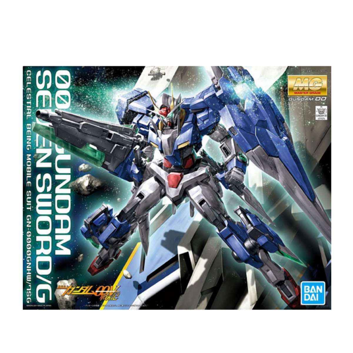 Gunpla MG GN-0000/7S 00 Gundam Seven Sword/G-Bandai-Ace Cards & Collectibles