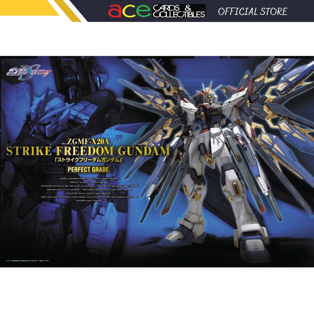 Gunpla PG 1/60 Gundam Strike Freedom-Bandai-Ace Cards &amp; Collectibles