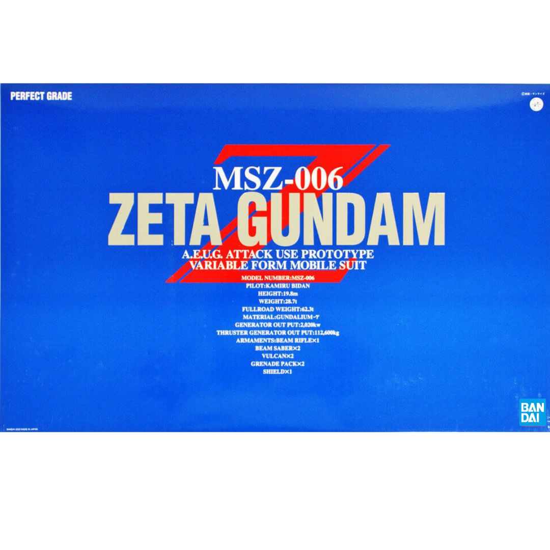 Gunpla PG 1/60 MSZ-006 ZETA Gundam-Bandai-Ace Cards & Collectibles