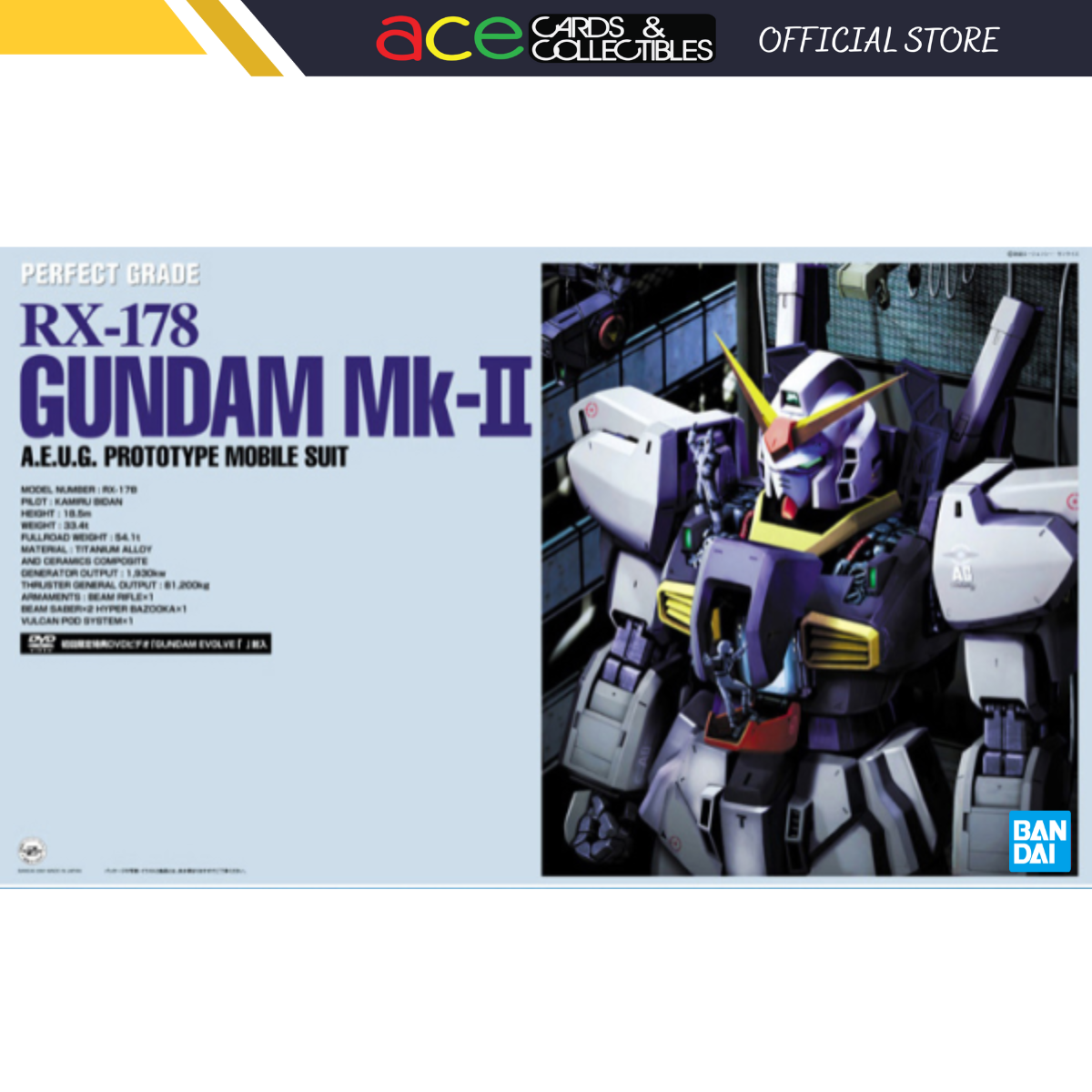 Gunpla PG 1/60 RX-178 Gundam MK-II A.E.U.G (White Ver.)-Bandai-Ace Cards & Collectibles