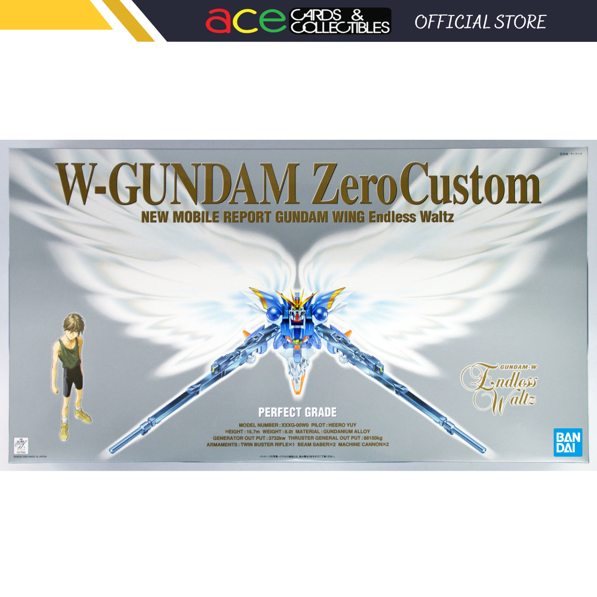 Gunpla PG 1/60 W-GUNDAM ZERO CUSTOM (Gundam Model Kits)-Bandai-Ace Cards & Collectibles