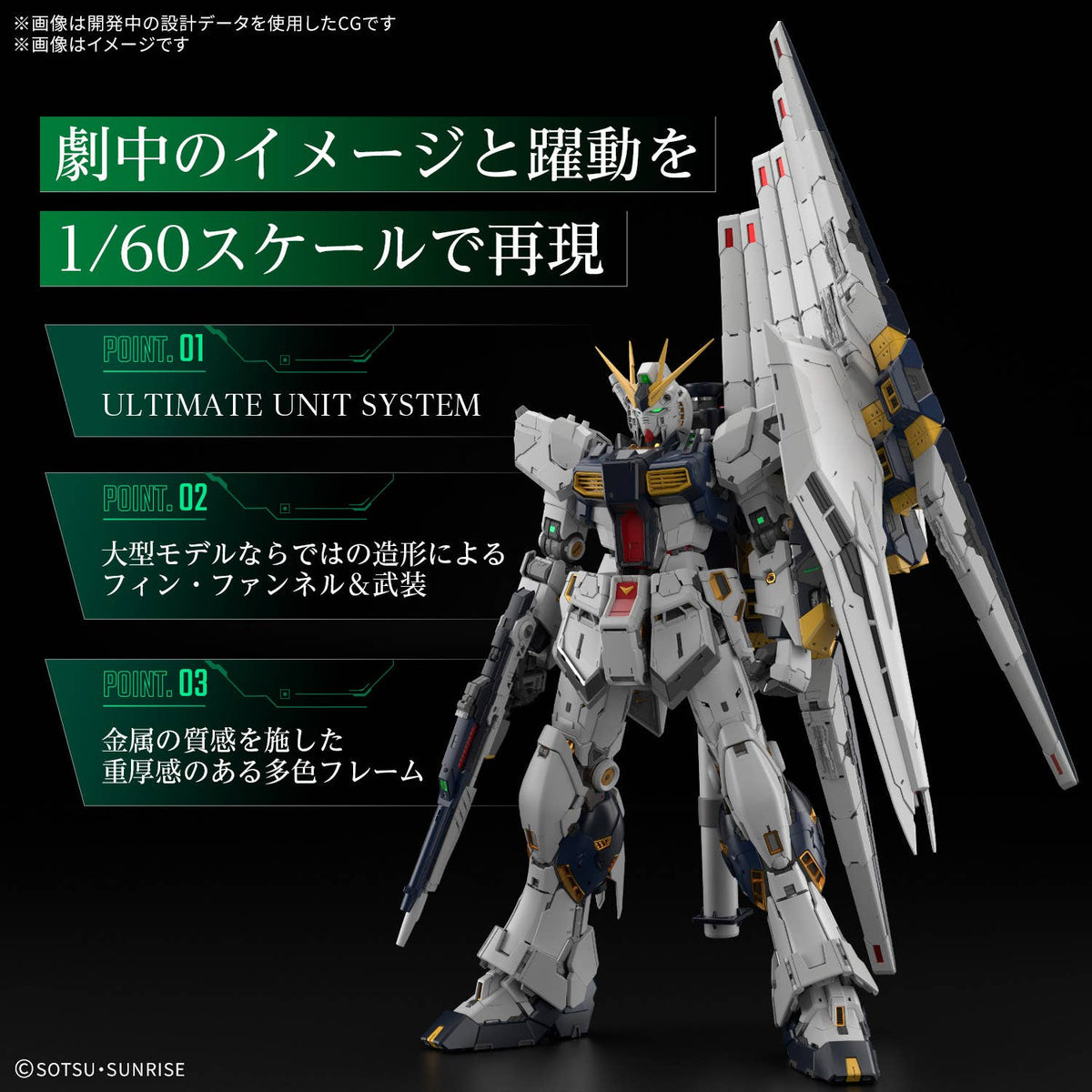 Gunpla PG Unleashed 1/60 Nu Gundam-Bandai-Ace Cards & Collectibles